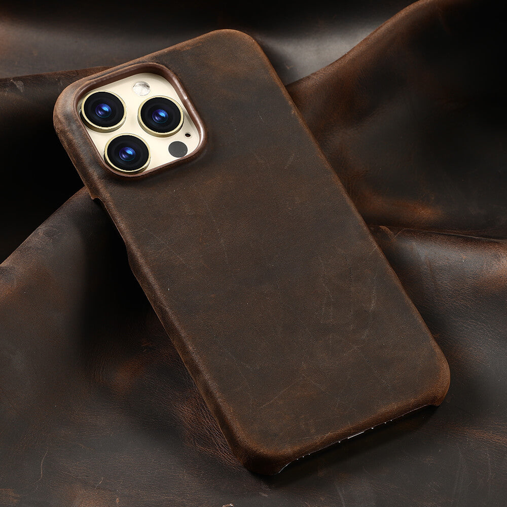 iPhone 16 Case – Retro Shockproof Cowhide Leather Cover | Pejayz