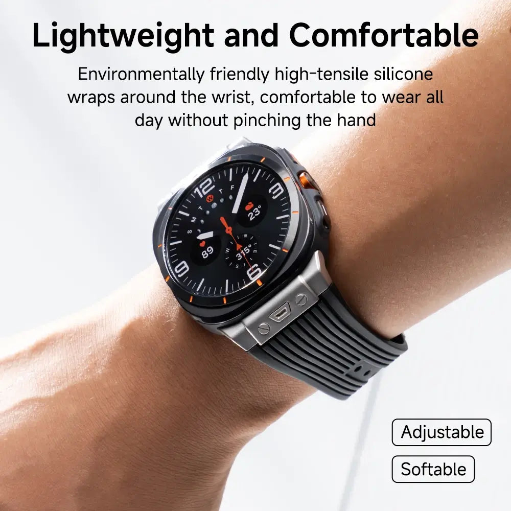 Samsung Galaxy Watch Ultra Strap Stainless Steel Silicone | Pejayz