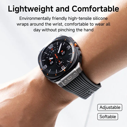 Samsung Galaxy Watch Ultra Strap Stainless Steel Silicone | Pejayz