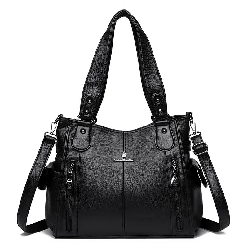Soft Leather Tote Crossbody Bag - Pejayz