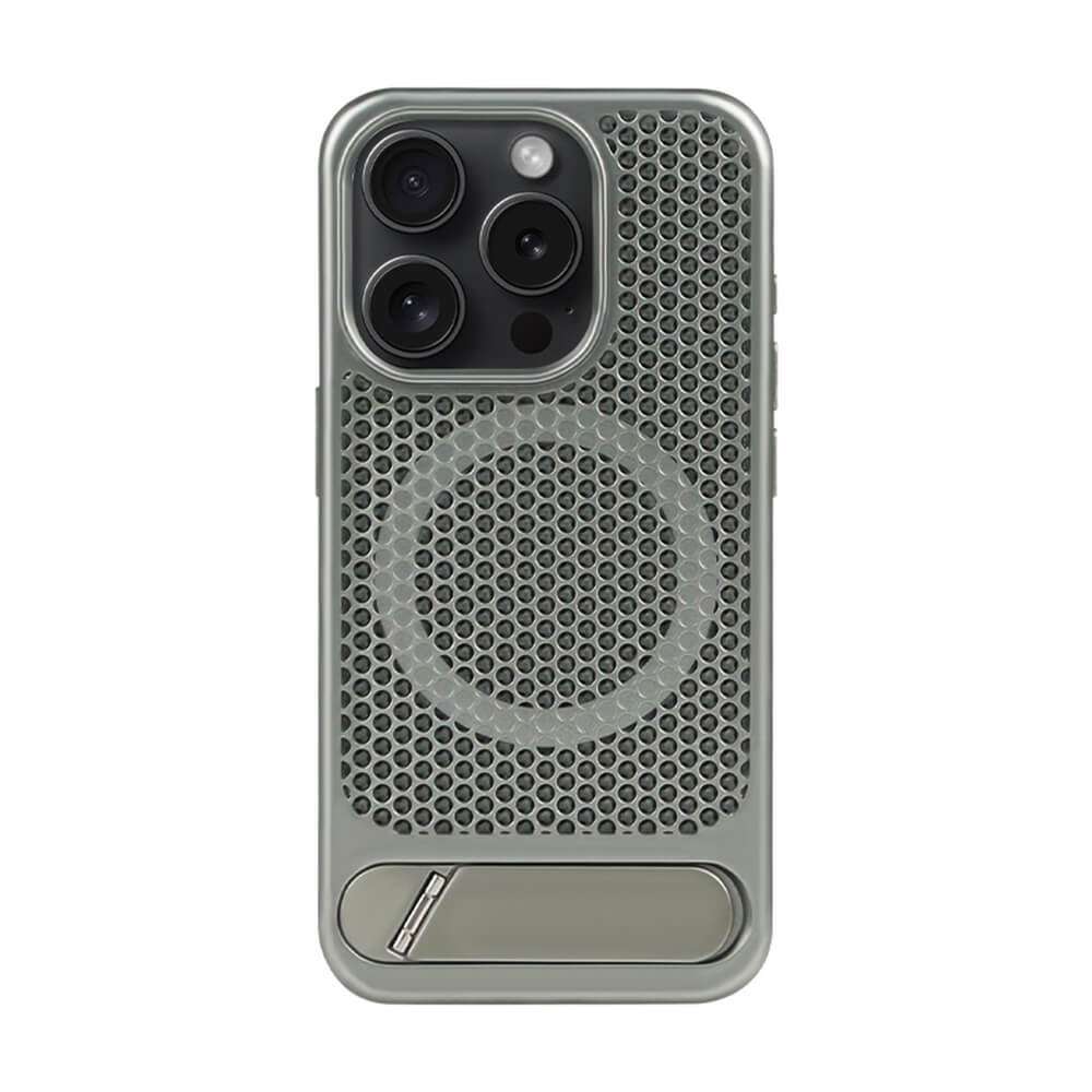 Shock Proof Titanium Case For iPhone With Built-in Metal Stand