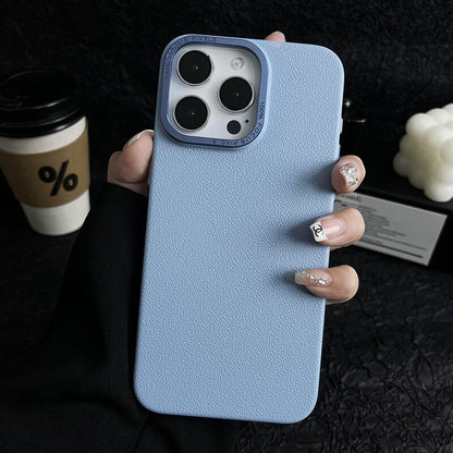 iPhone 16 Pro Case – Shockproof Matte Lichee Leather Cover | Pejayz
