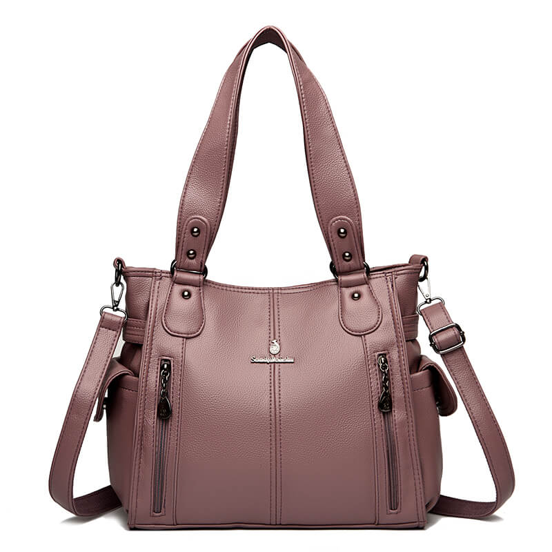 Soft Leather Tote Crossbody Bag - Pejayz