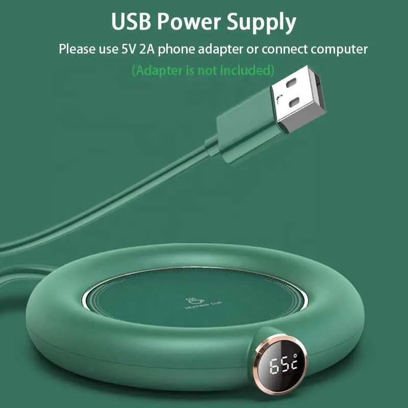 Cup Warmer Portable 3-Gear Thermostatic Heating Coaster
