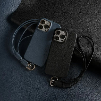 Leather Cowhide Case for iPhone 16 Pro Max - With Lanyard | Pejayz
