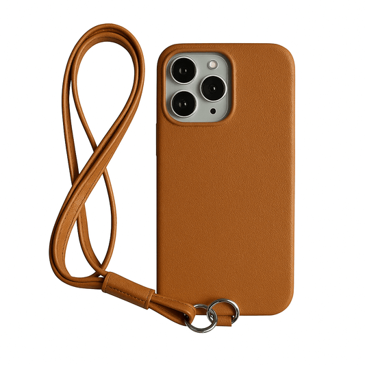 Leather Cowhide Case for iPhone 16 Pro Max - With Lanyard | Pejayz