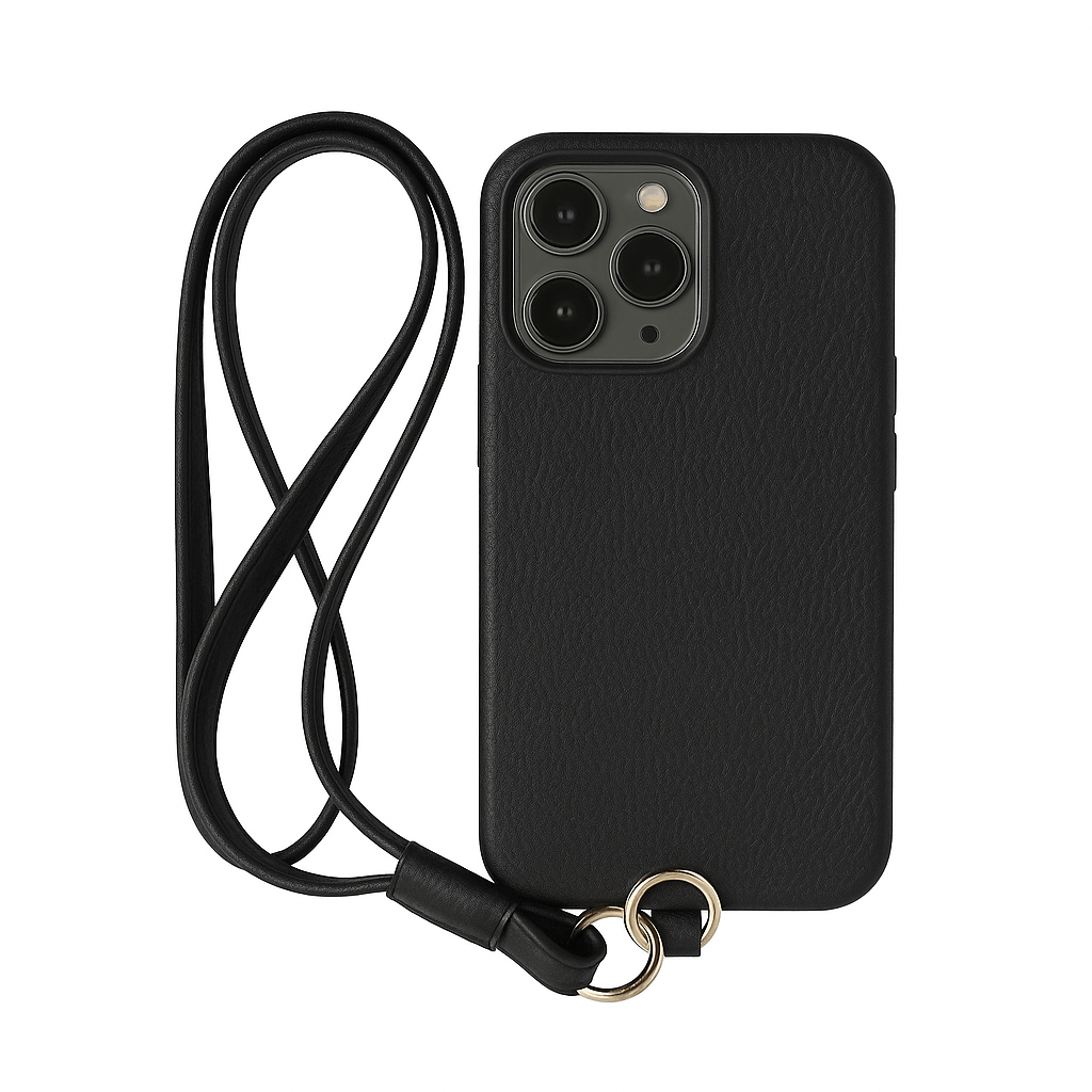 Leather Cowhide Case for iPhone 16 Pro Max - With Lanyard | Pejayz