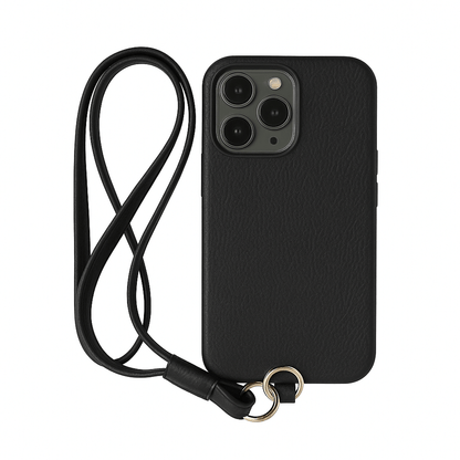 Leather Cowhide Case for iPhone 16 Pro Max - With Lanyard | Pejayz