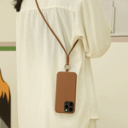 Leather Cowhide Case for iPhone 16 Pro Max - With Lanyard | Pejayz