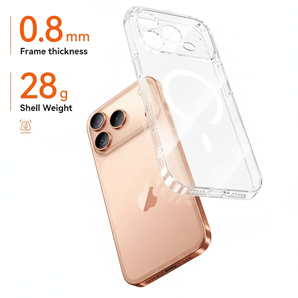 iPhone 17 Pro Max Clear Case with MagSafe Anti-Yellowing | Pejayz