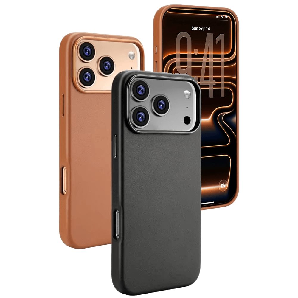 iPhone 17 Pro Max Cow Hide Leather Case with Soft Inner | Pejayz