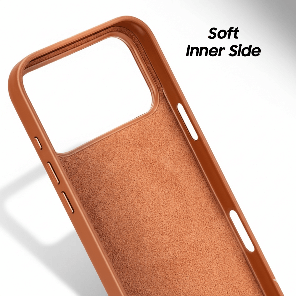 iPhone 17 Pro Max Cow Hide Leather Case with Soft Inner | Pejayz