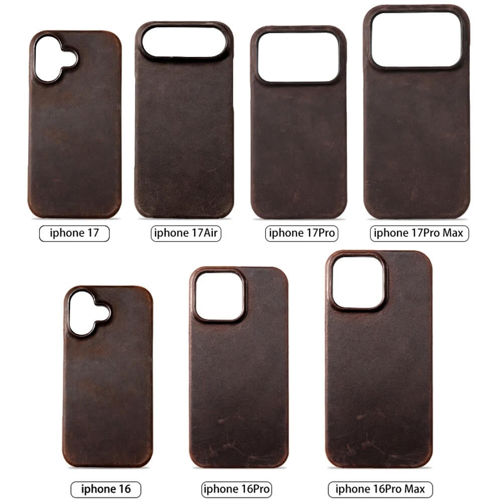 iPhone 17 Pro Max Genuine Retro Cowhide Leather Case | Pejayz